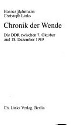 Die DDR zwischen 7. Oktober und 18. Dezember 1989
