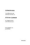 Germeriana: unveröffentlichte oder übersetzte Schriften von Stefan Germer zur zeitgenössischen und modernen Kunst