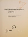 Marcel Broodthaers, Cinéma: 17 April - 29 June 1997 ; [catalogue]